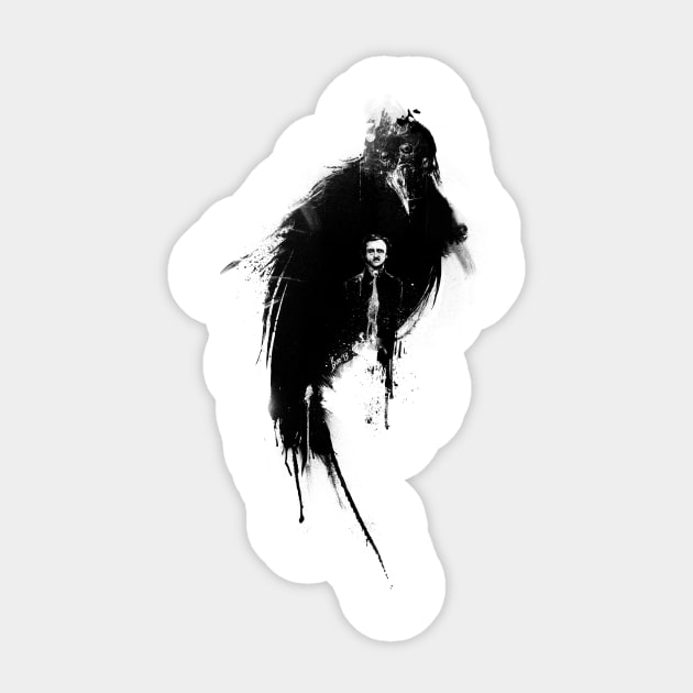 Quoth the Raven Sticker by PopShirts